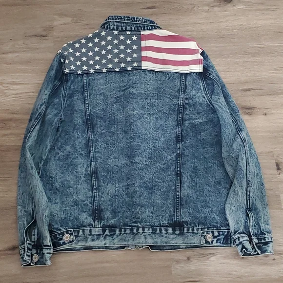 Men's Vintage Denim Jean Jacket - Picture 8 of 14